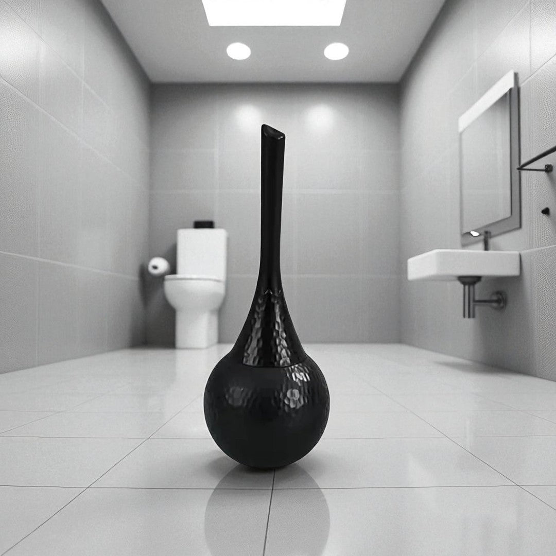 Toilet Brush with Sphere-Base Holder, ABS, Four Finishes