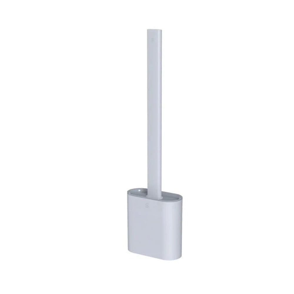 Silicone Toilet Brush with Wall-Mountable Holder, 39cm