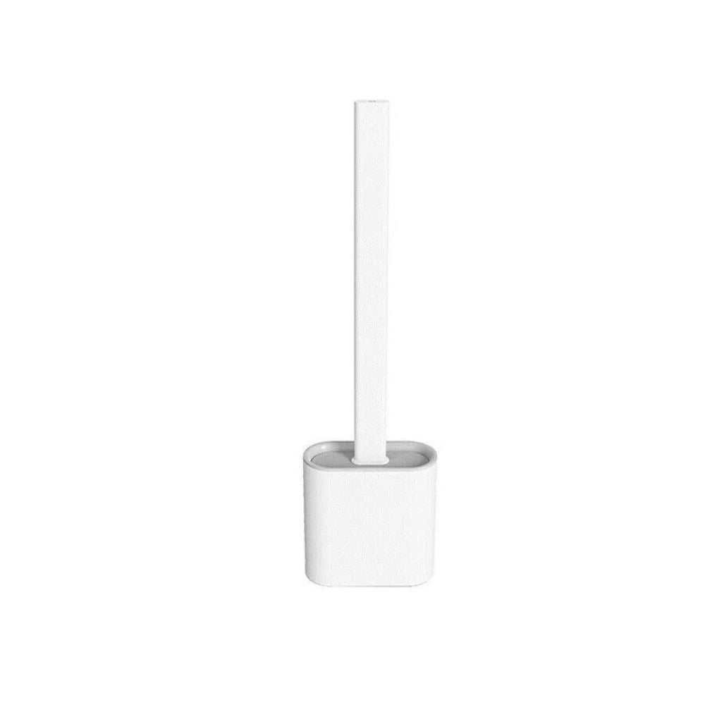 Silicone Toilet Brush with Wall-Mountable Holder, 39cm