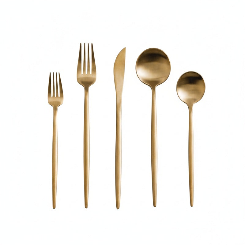 Matt Stainless Steel Cutlery Set, 20 to 80 Pieces, 4 Colours