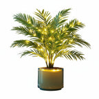 Light-Up Artificial Palm in Pot with Warm White LEDs