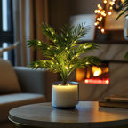 Light-Up Artificial Palm in Pot with Warm White LEDs