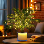 Light-Up Artificial Palm in Pot with Warm White LEDs
