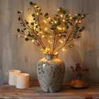 Pre-Lit Artificial Branches with 120 Warm White LEDs, 70 cm