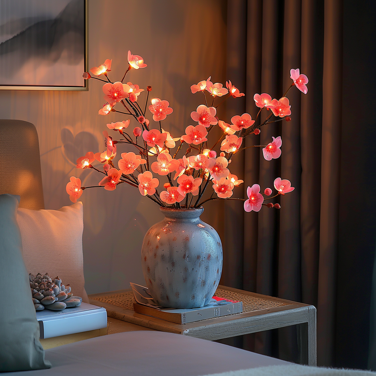 Pre-Lit Artificial Branches with 120 Warm White LEDs, 70 cm