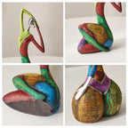 Abstract Female Figure Sculpture in Resin, Hand-Finished