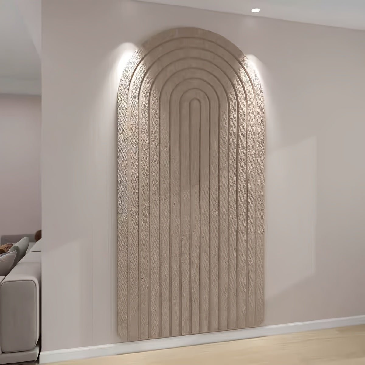 Boho Arched Felt Pinboard, 60 x 120 cm, Self-Adhesive