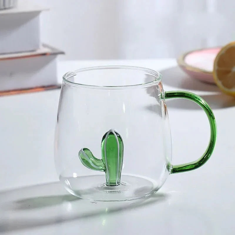 Borosilicate Glass Tea Mug with 3D Animal Figure Inside