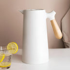 Scandinavian Vacuum Carafe with Wooden Handle, 1 Litre