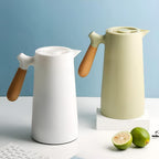 Scandinavian Vacuum Carafe with Wooden Handle, 1 Litre
