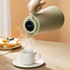 Vacuum Flask with Temperature Display, 1 Litre, Wood Handle