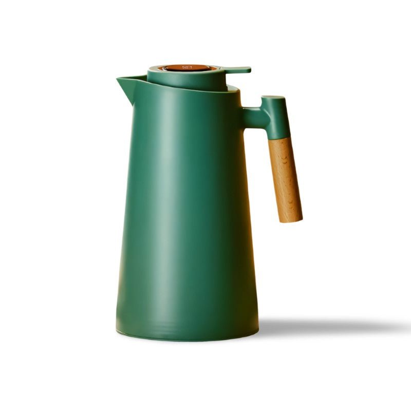Vacuum Flask with Temperature Display, 1 Litre, Wood Handle