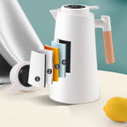 1 L Insulated Flask with Temperature Display and Wood Handle