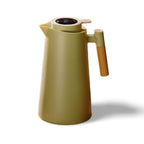 1 L Insulated Flask with Temperature Display and Wood Handle
