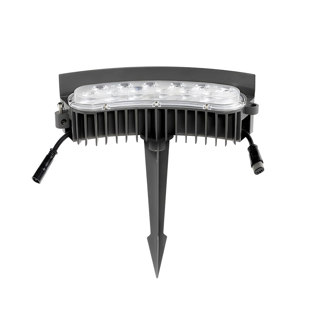 Arched LED Garden Spike Spotlight, 12W, IP65, Black