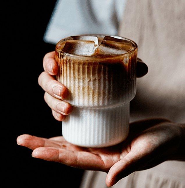 Ribbed Drinking Glasses, Set of 2 or 4, 300 ml