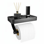 Wall Mounted Toilet Roll Holder with Phone Shelf