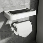 Wall Mounted Toilet Roll Holder with Phone Shelf