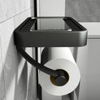 Wall Mounted Toilet Roll Holder with Phone Shelf