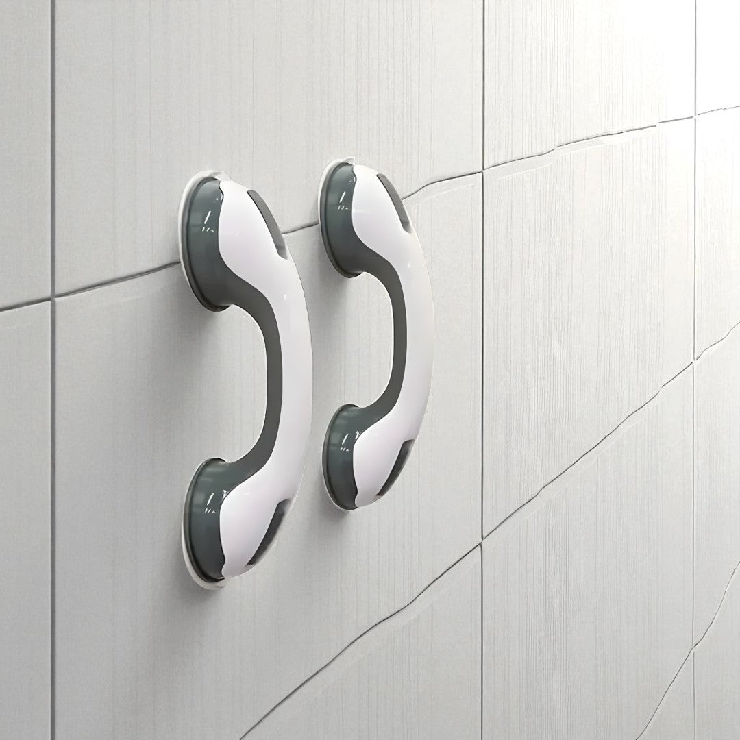 Suction Cup Shower Grab Handle, No-Drill Bathroom Fitting