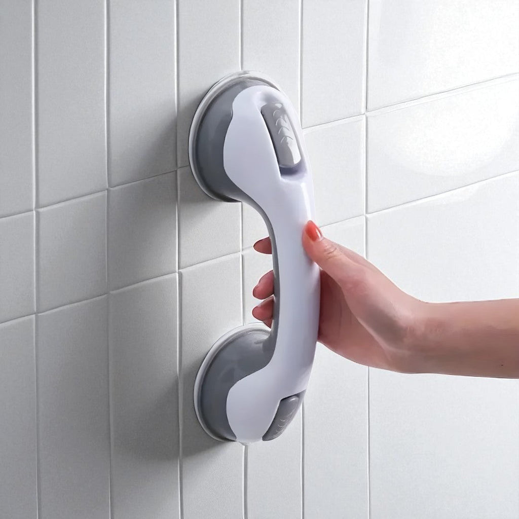 Suction Cup Shower Grab Handle, No-Drill Bathroom Fitting