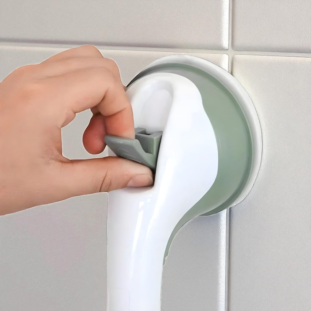 Suction Cup Shower Grab Handle, No-Drill Bathroom Fitting