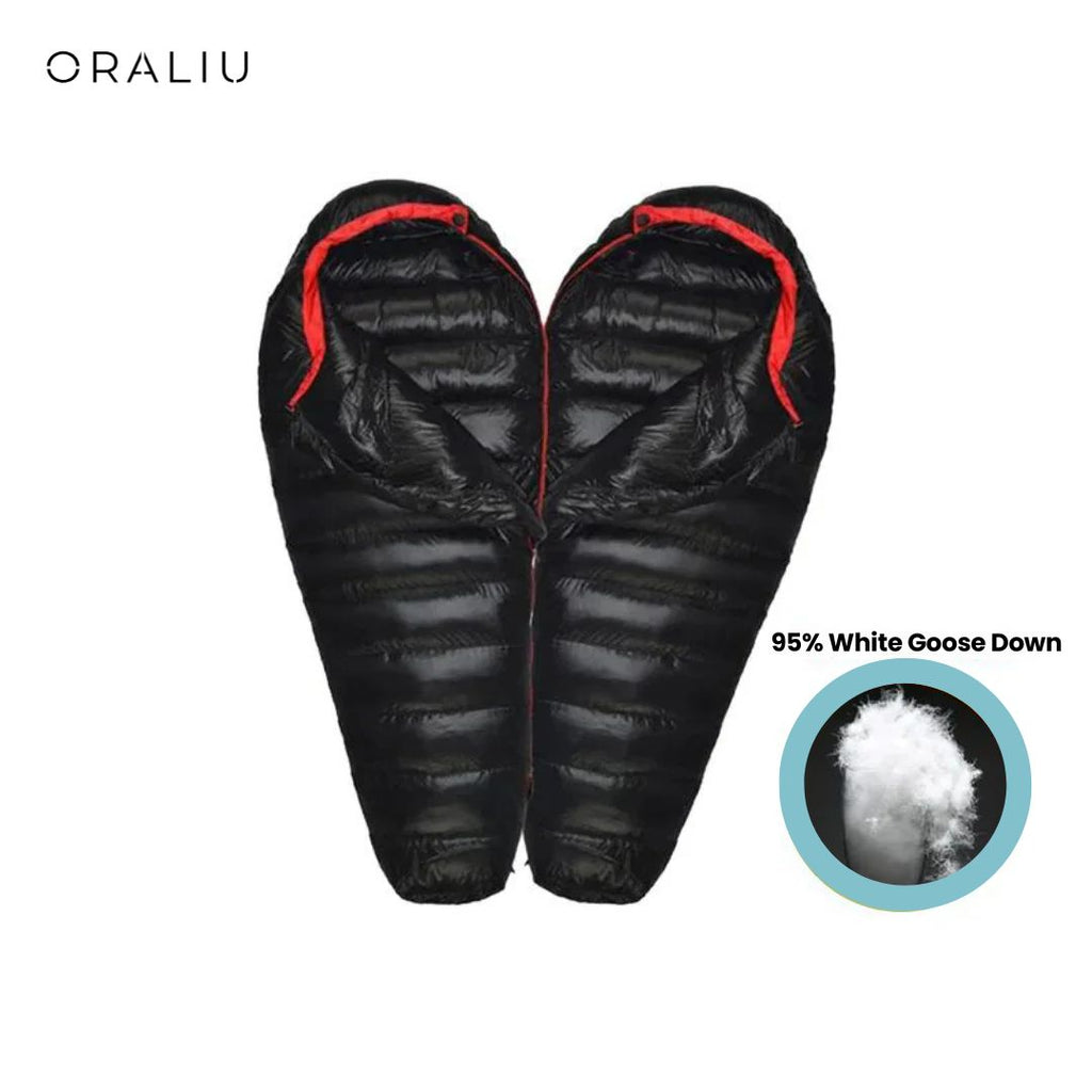 Winter Down Sleeping Bag Rated to -20C, 210cm, Five Fill Weights