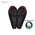 Winter Down Sleeping Bag Rated to -20C, 210cm, Five Fill Weights