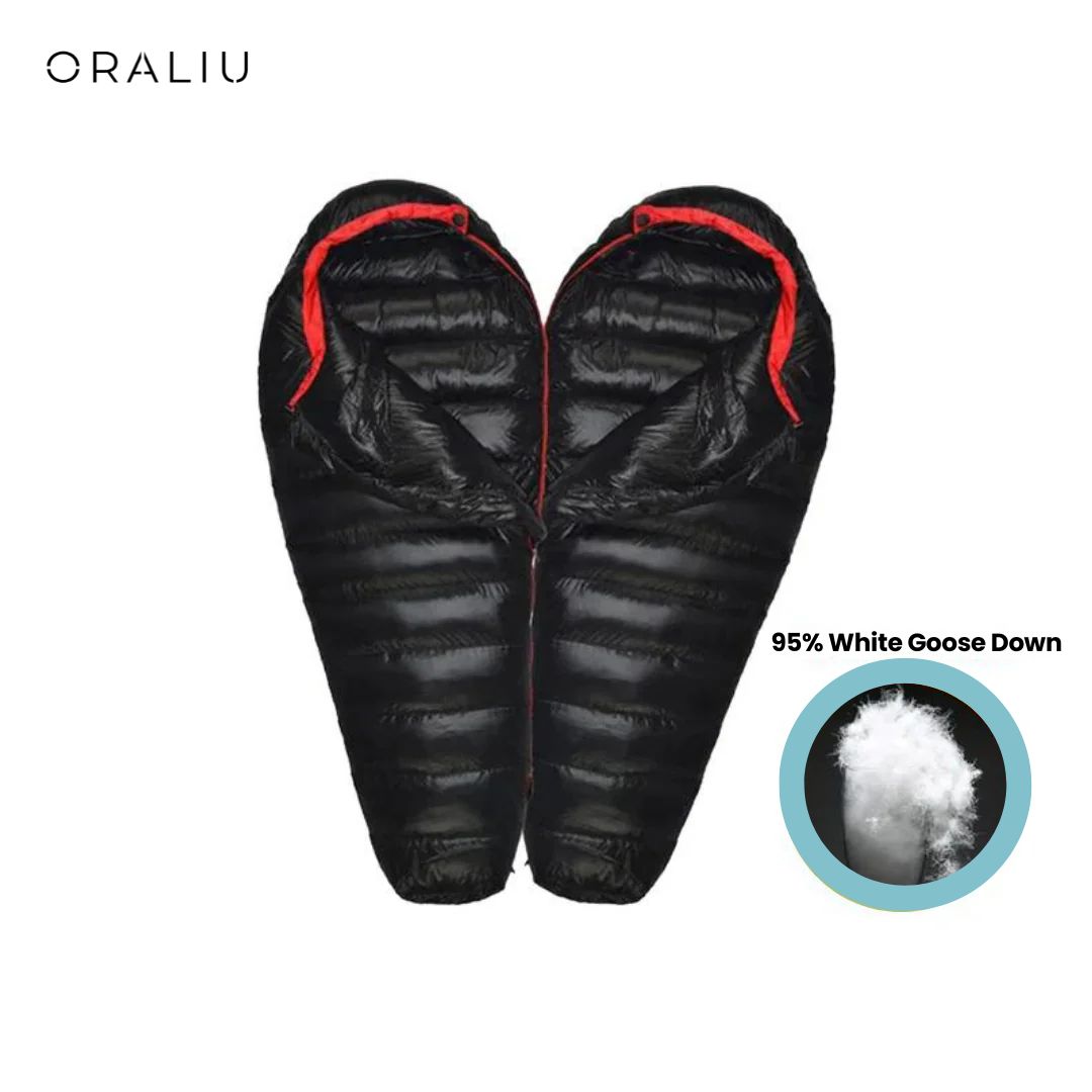 Winter Down Sleeping Bag Rated to -20C, 210cm, Five Fill Weights