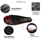 Winter Down Sleeping Bag Rated to -20C, 210cm, Five Fill Weights