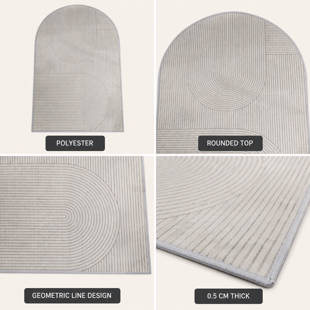 Textile Chair Mat for Desk Chairs, Non-Slip, Hard Floors