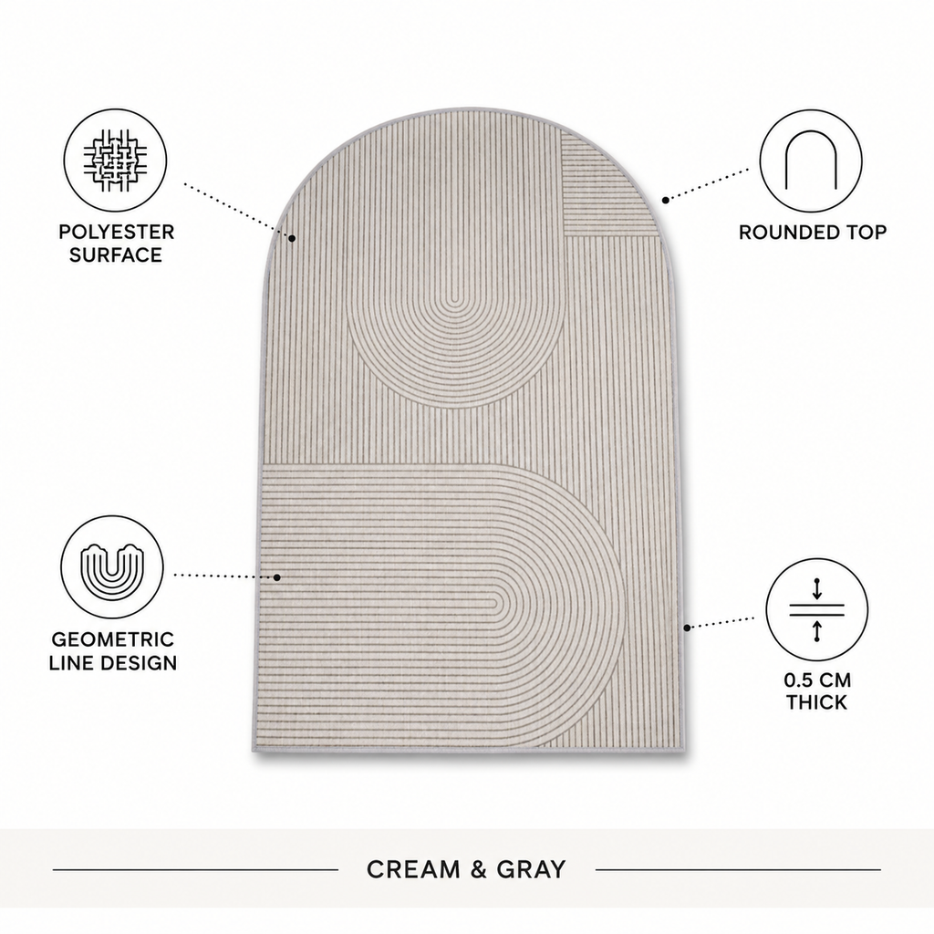 Textile Chair Mat for Desk Chairs, Non-Slip, Hard Floors