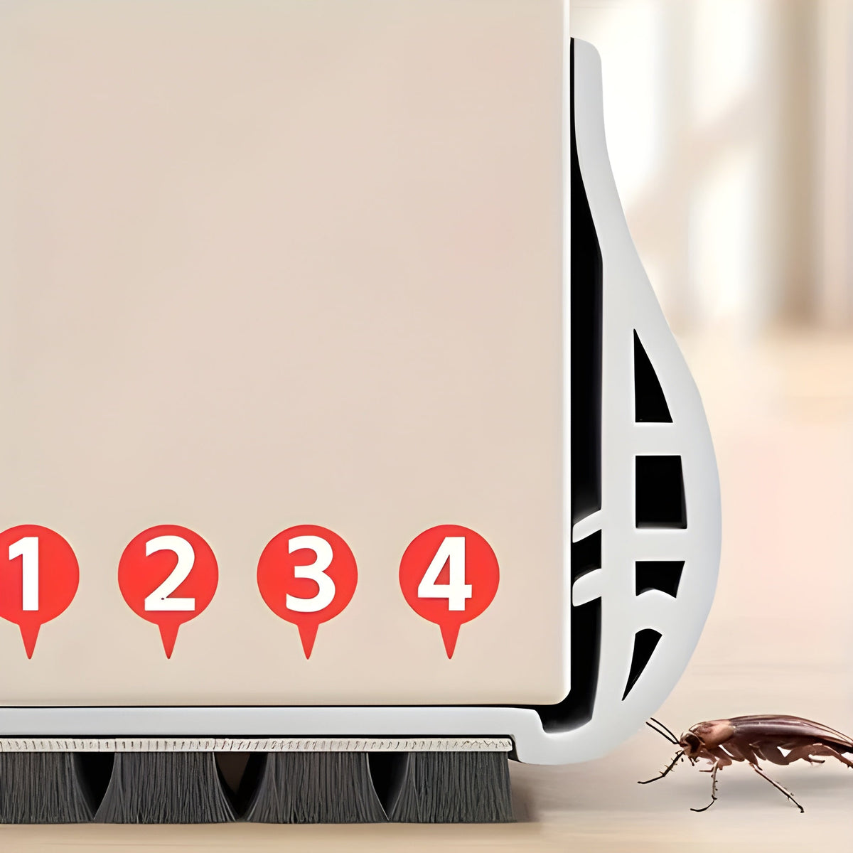 Under Door Draught Excluder Brush Seal, Adjustable