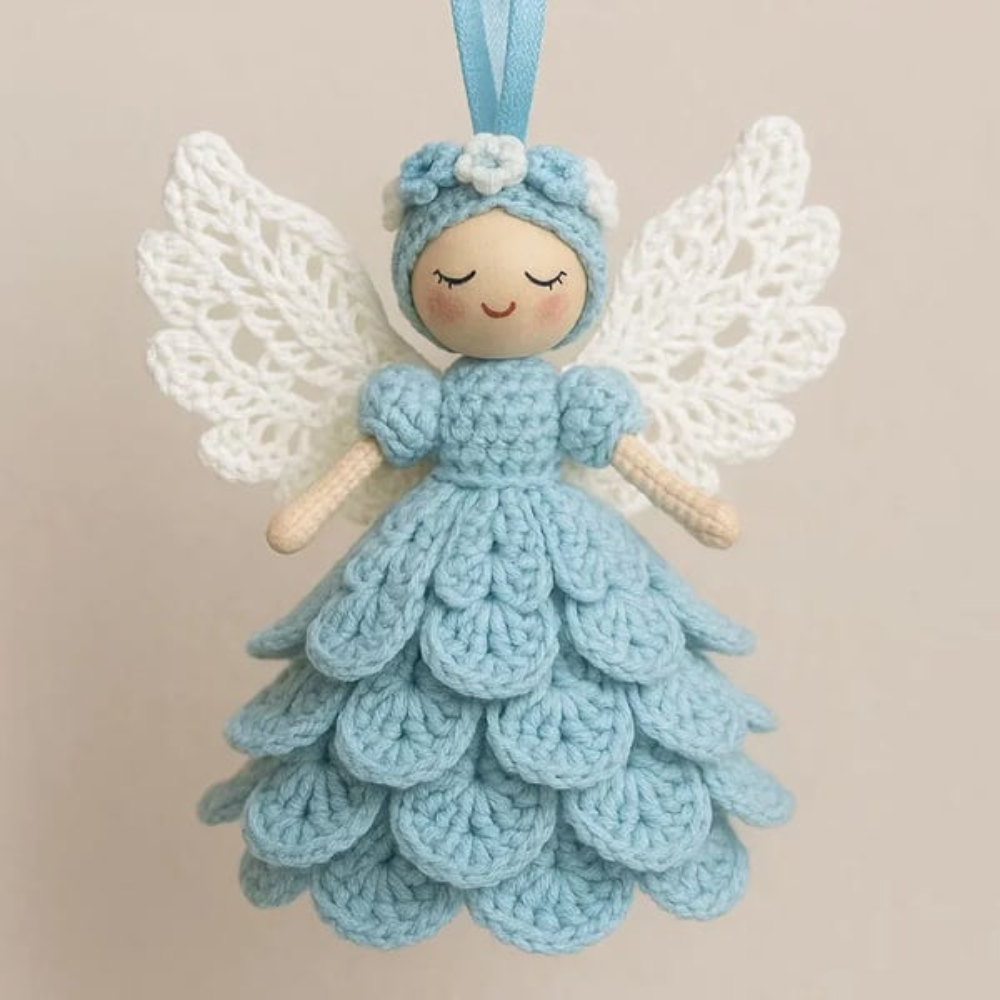 Crochet Angel Kit with Yarn, Hook and Step by Step Instructions