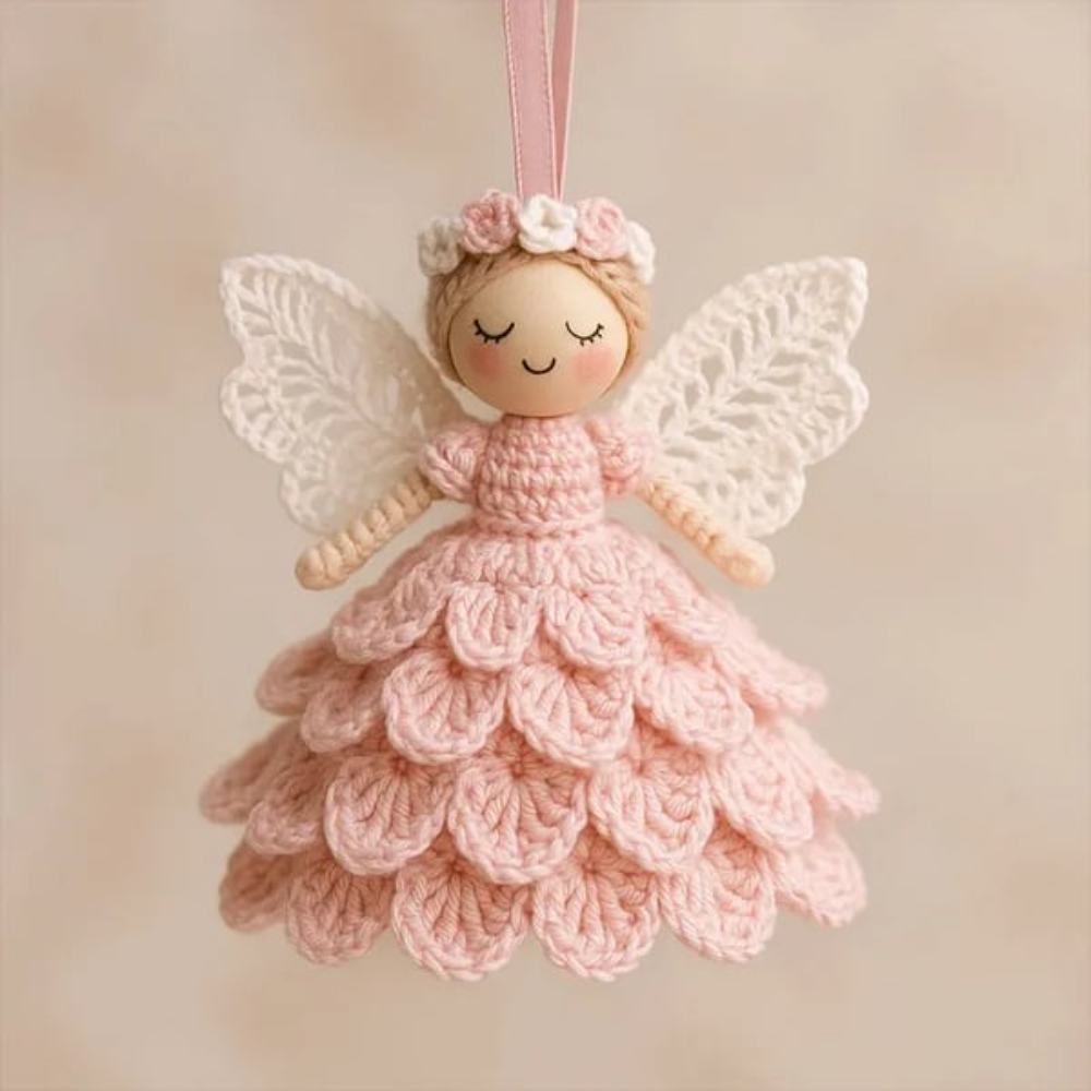 Crochet Angel Kit with Yarn, Hook and Step by Step Instructions