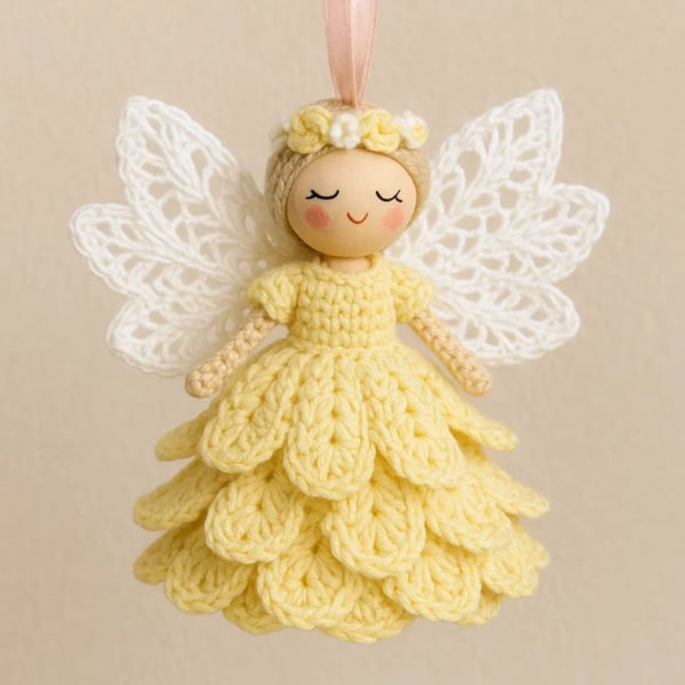 Crochet Angel Kit with Yarn, Hook and Step by Step Instructions