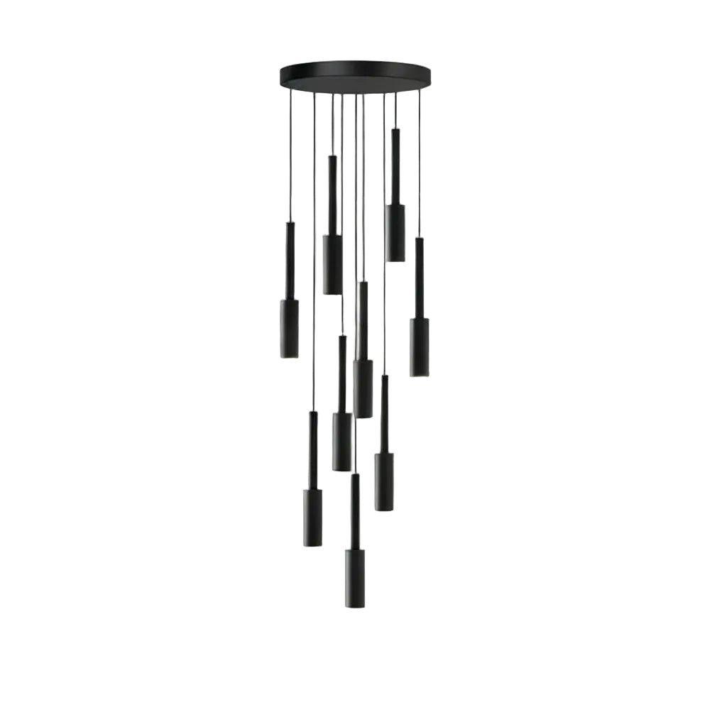 Cylinder Spot Chandelier, Dimmable LED, 1 to 30 Lights