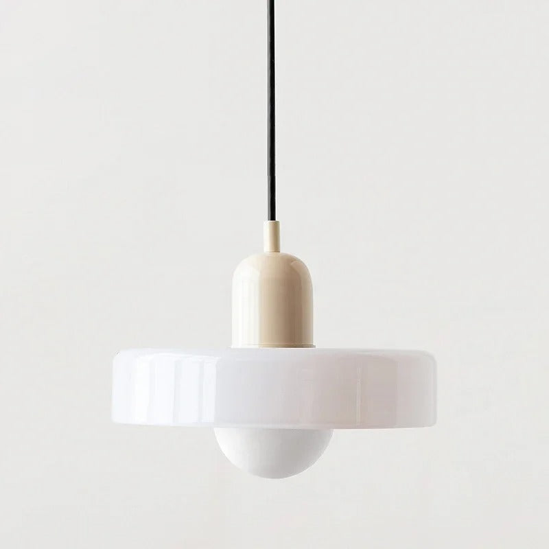 Two-Tone Glass Pendant Light, Bauhaus Style, 12 Colourways