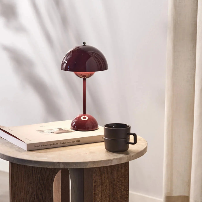 Cordless Outdoor Table Lamp, Dimmable Warm LED, 30cm