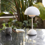 Cordless Outdoor Table Lamp, Dimmable Warm LED, 30cm
