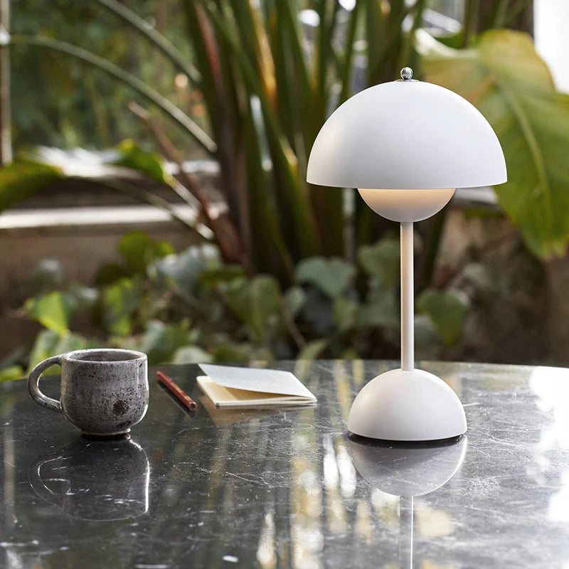 Cordless Outdoor Table Lamp, Dimmable Warm LED, 30cm