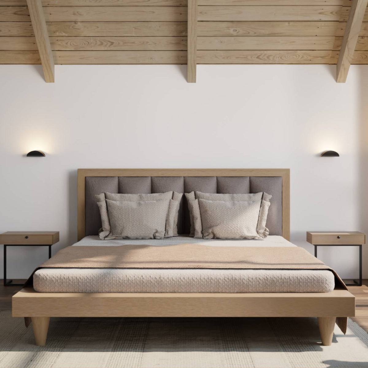 Half-Round LED Wall Light with Warm Indirect Uplight