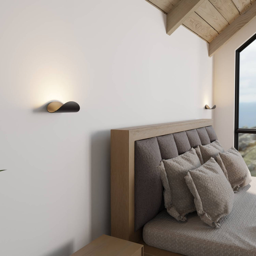 Half-Round LED Wall Light with Warm Indirect Uplight