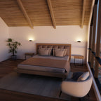 Half-Round LED Wall Light with Warm Indirect Uplight