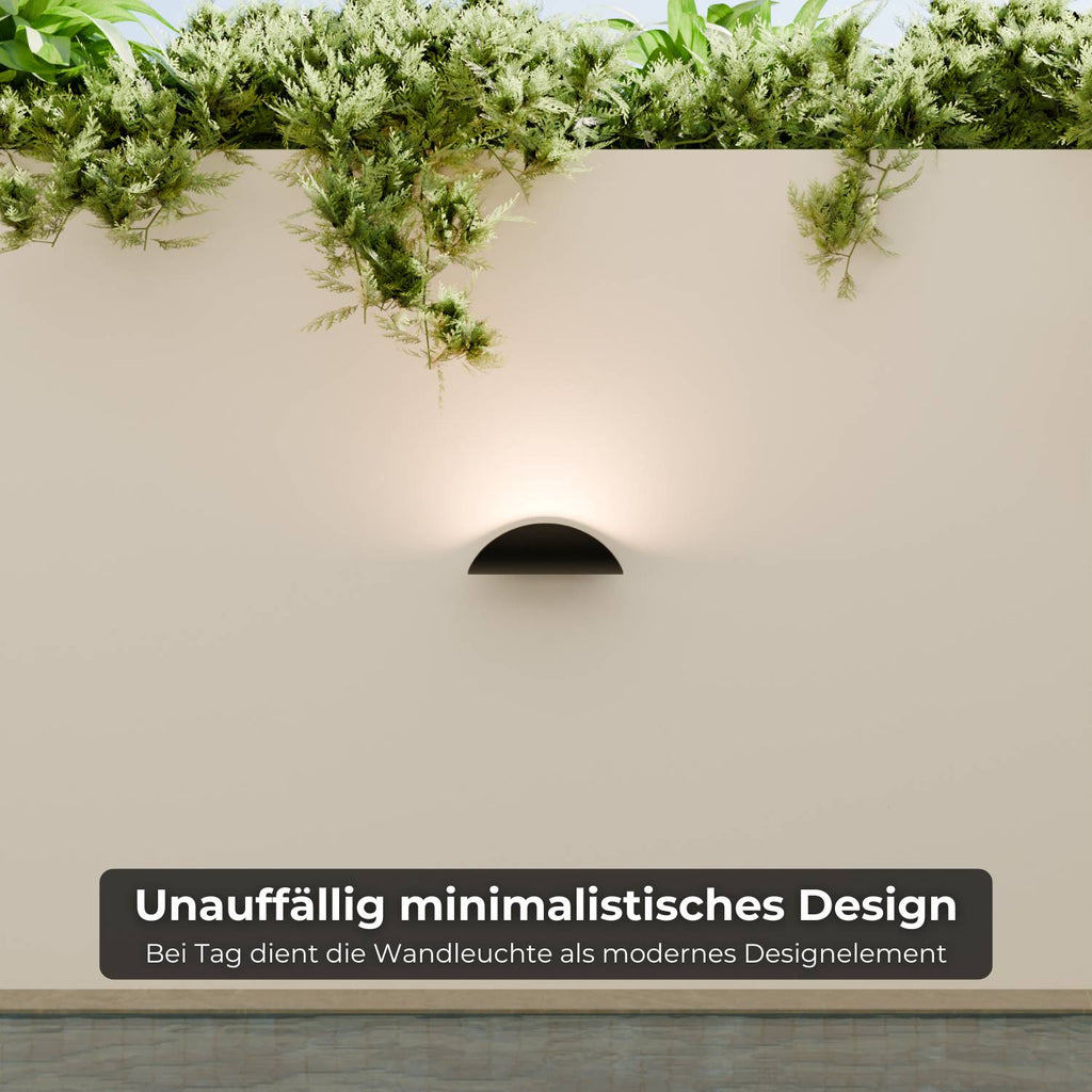 Half-Round LED Wall Light with Warm Indirect Uplight