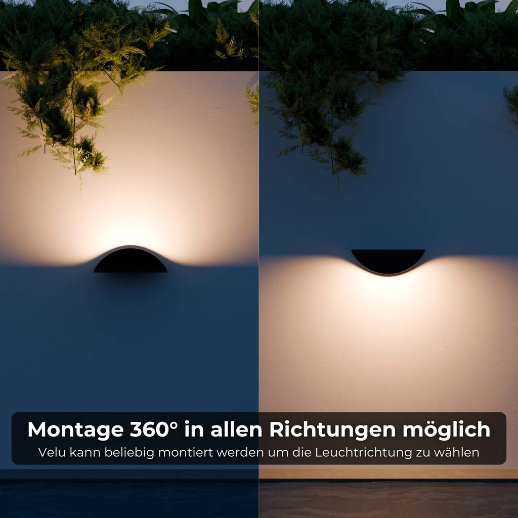 Half-Round LED Wall Light with Warm Indirect Uplight