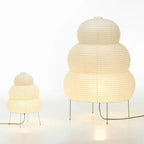 Wabi-Sabi Rice Paper Floor Lamp with Adjustable Tripod