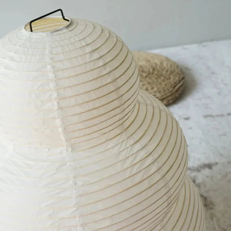 Wabi-Sabi Rice Paper Floor Lamp with Adjustable Tripod
