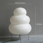 Wabi-Sabi Rice Paper Floor Lamp with Adjustable Tripod