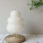 Wabi-Sabi Rice Paper Floor Lamp with Adjustable Tripod